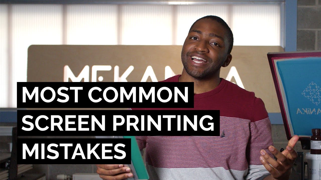 Screen Printing beginner's mistakes and how to avoid them !