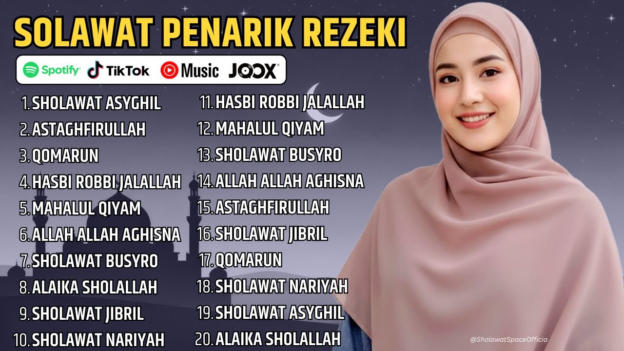 JANGAN LEWATKAN 🌙 SHOLAWAT JIBRIL PEMBUKA PINTU REZEKI | SHOLAWAT NABI MERDU PENENANG HATI