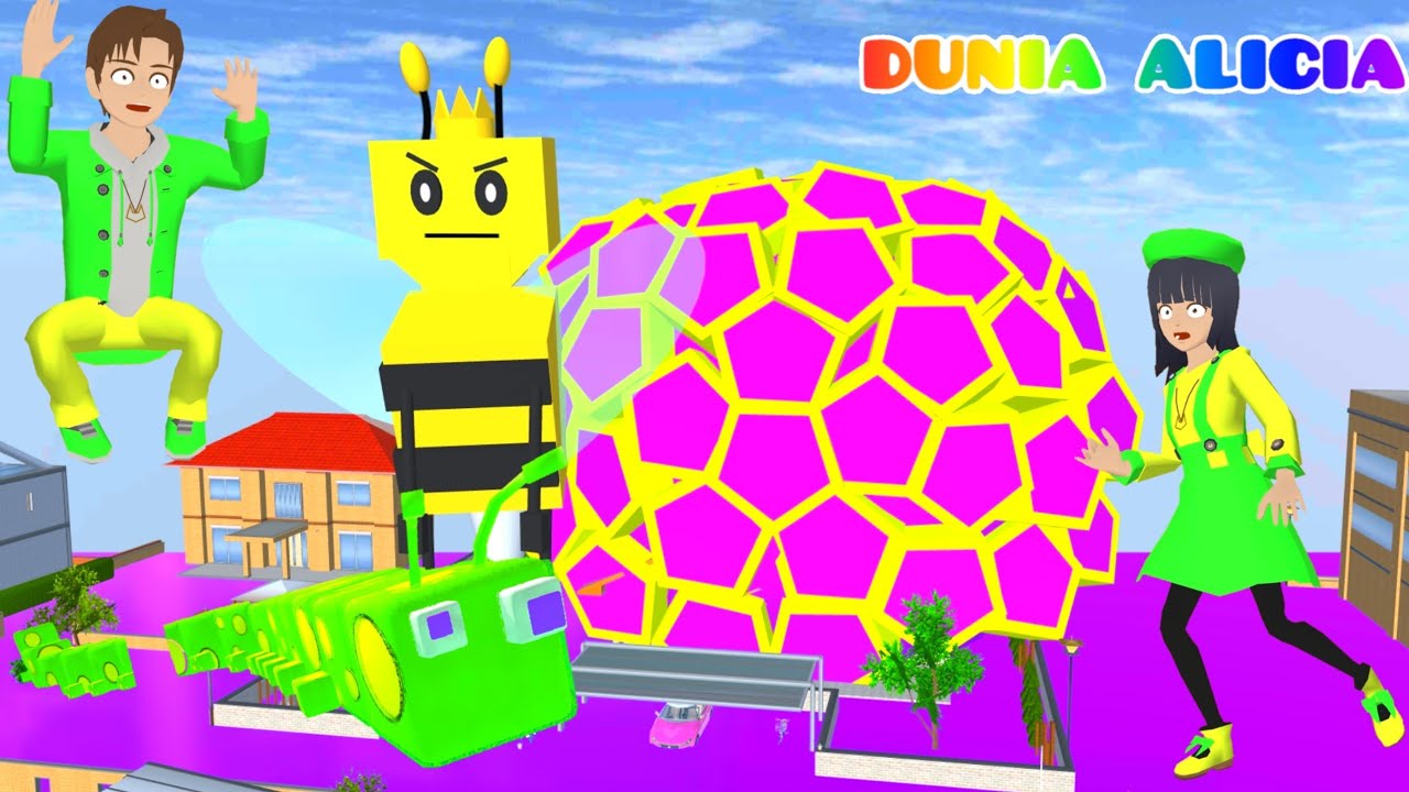 Rumah Yuta Banjir Sarang Lebah🐝 Madu Ungu Raksasa🐻| Yuta Mio Main Game Beruang Sultan| Sakura School
