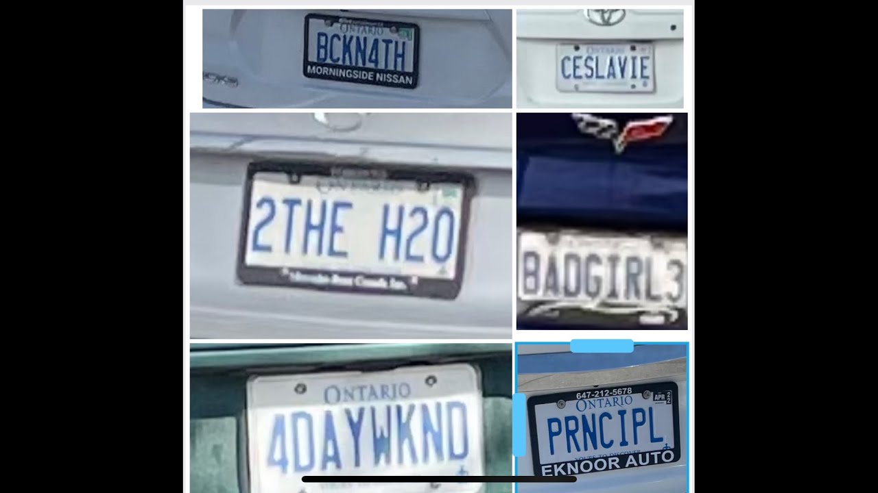 Funny 😄 license 🪪 plates Ontario Canada 🇨🇦