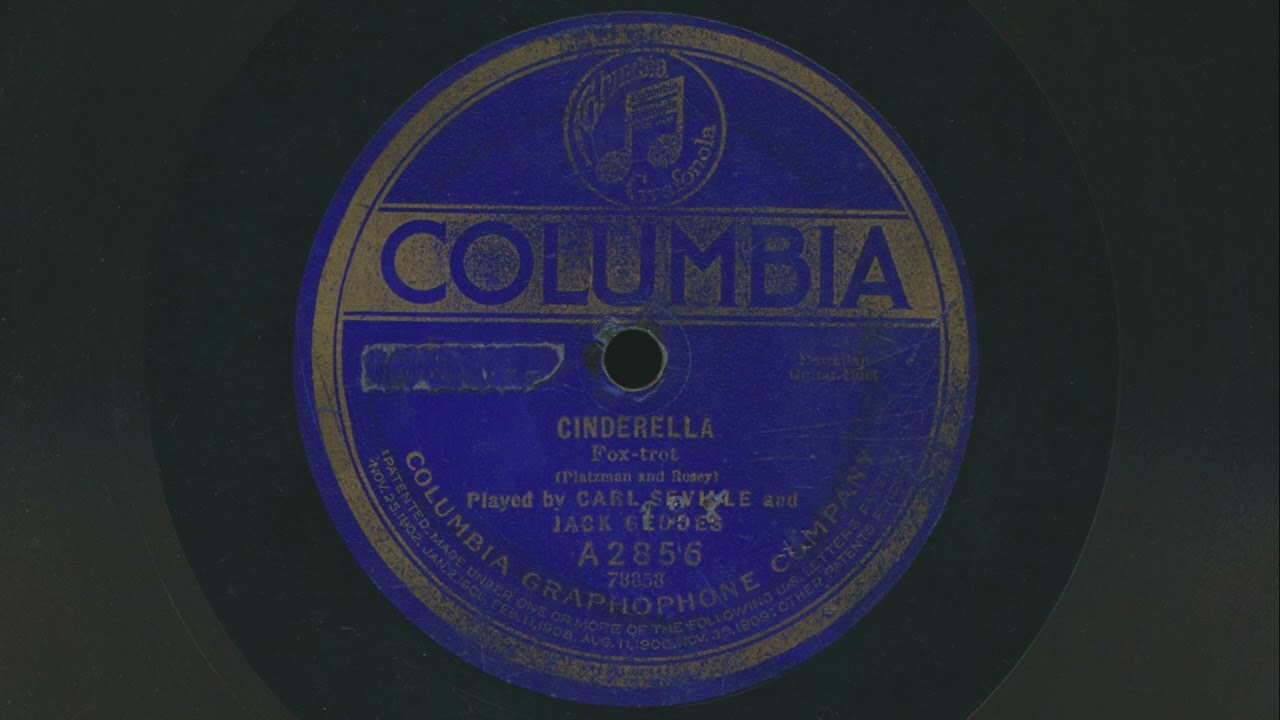 1919 CARL SEVILLE and JACK GEDDES Cinderella HAWAIIAN GUITAR DUET - 78 RPM Record