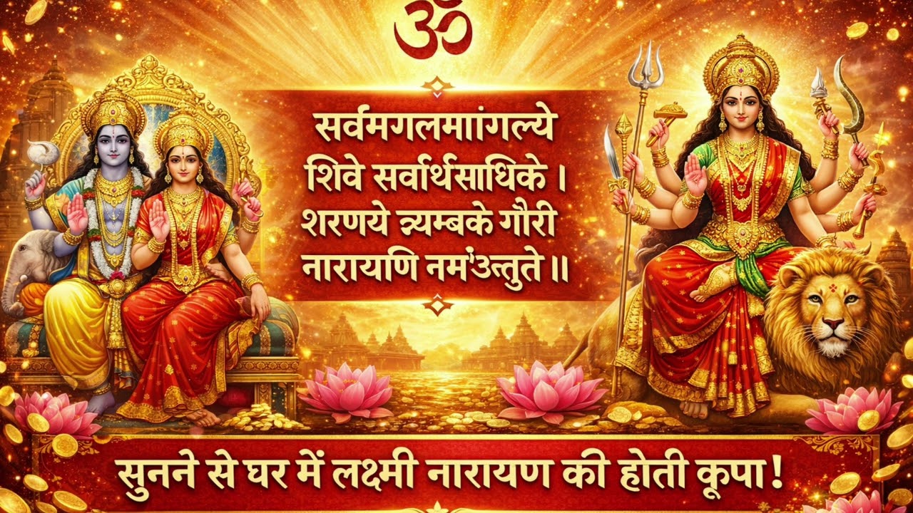Sarva Mangala Mangalye Mantra 🙏 | Sunne Se Ghar Me Lakshmi Narayan Ki Kripa | Powerful Durga Mantra