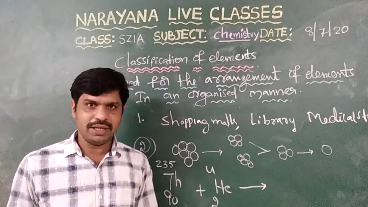 TS CLASS 10 Chemistry 1 Classification Of Elements 08 07 20