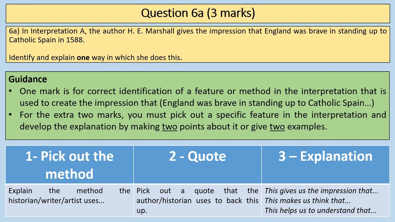 Exam Walk Through - OCR GCSE History Elizabethans 1580-1603