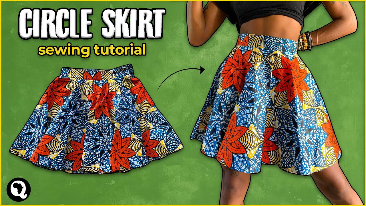 Step-By-Step Instructions On How To Sew A CIRCLE SKIRT With A Zipper for Beginners | @sewquaint