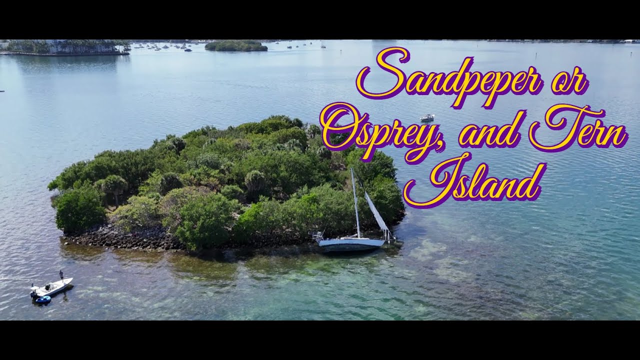 Sandpiper or Osprey Island, and Tern Island, Biscayne Bay, Waterways, Sank Boat, Miami Dade, Florida