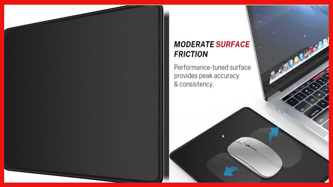 MROCO Mouse Pad 30% Larger with Non Slip Rubber Base, Premium Textured & Waterproof Computer Mouse