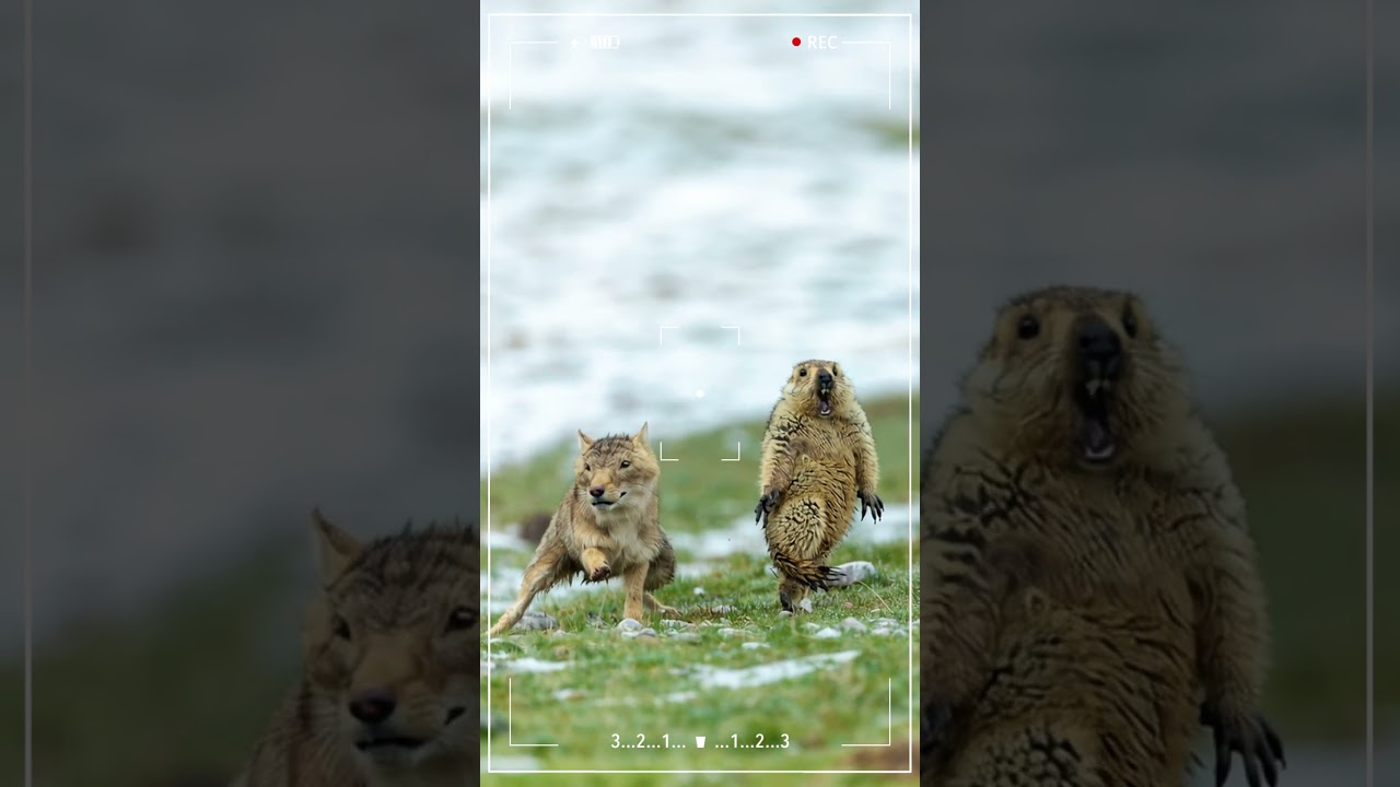 Tibetan Fox vs. Himalayan Marmot 