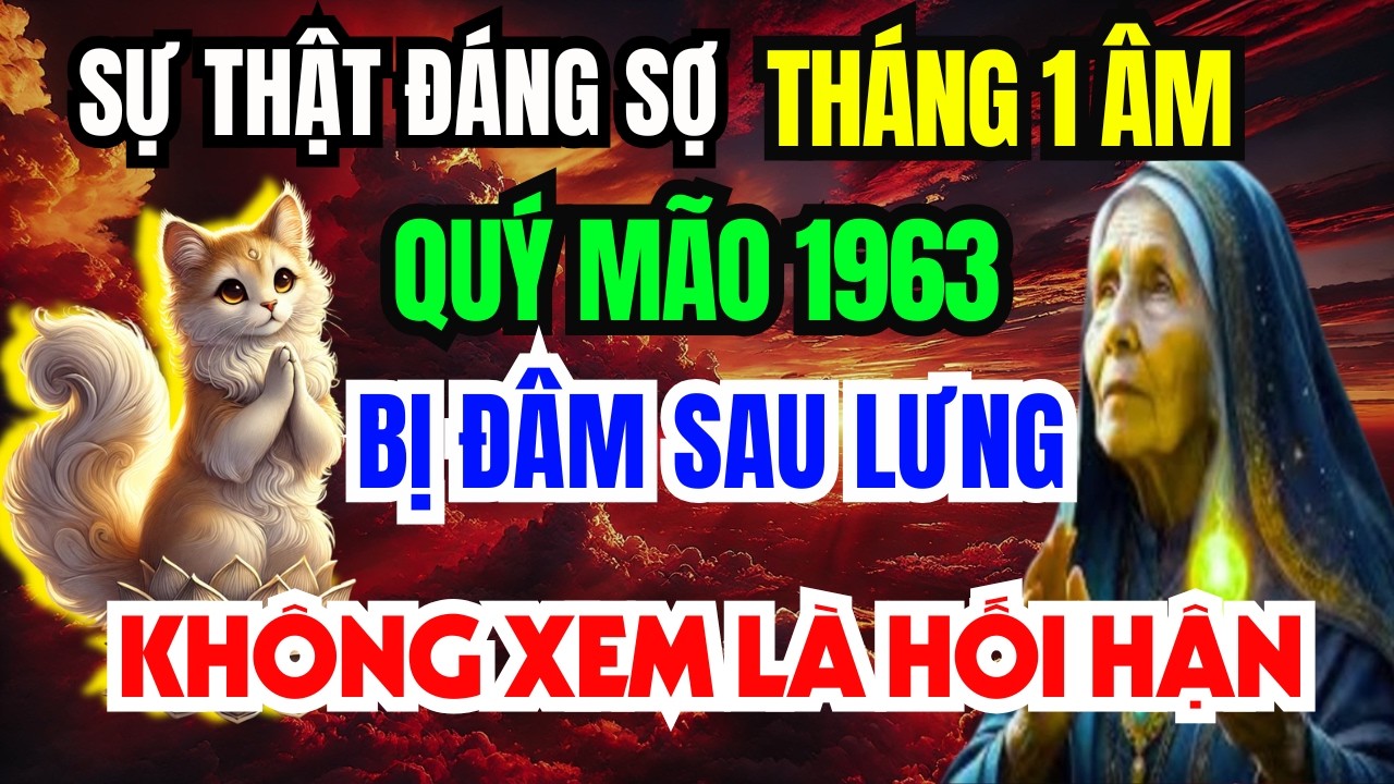 THẦY PHÁP HÒA KHAI THỊ: Quý Mão 1963 T1 ÂL Trả Nghiệp Âm, Bị Hãm Hại Ngầm, Biết Muộn Ân Hận Suốt Đời