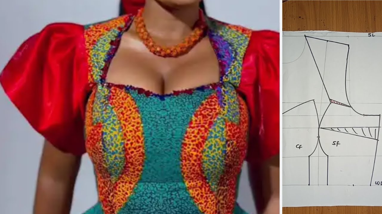 (Beginners friendly) A simple way to cut a bustier queen anne neckline top