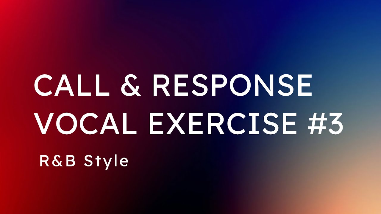 R&B Call & Response Vocal Exercise #3 | Sing Smooth Runs With Me