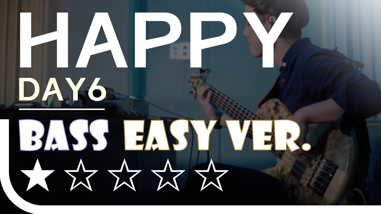 [신청곡] ‘HAPPY - Day6(데이식스)’ Bass Easy Ver. 베이스기타 쉬운 버전. 베이스 악보.(TAB) Bassist ‘J. KU’