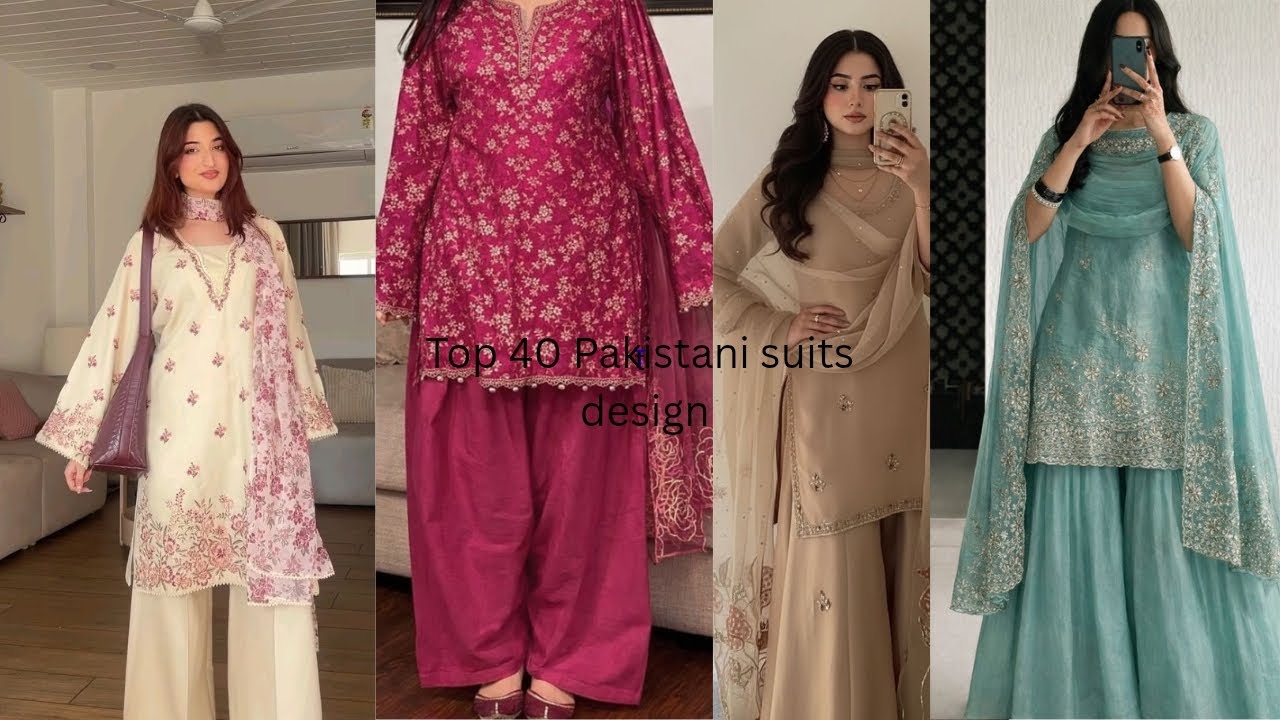 Beautiful pakistani suits design for girls 