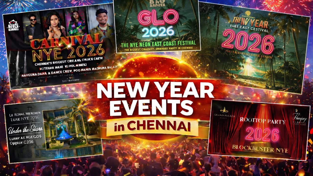 New Year Events in Chennai 2026 | Countdown Parties, Beach Bashes & More #chennai #newyear2026 #nye