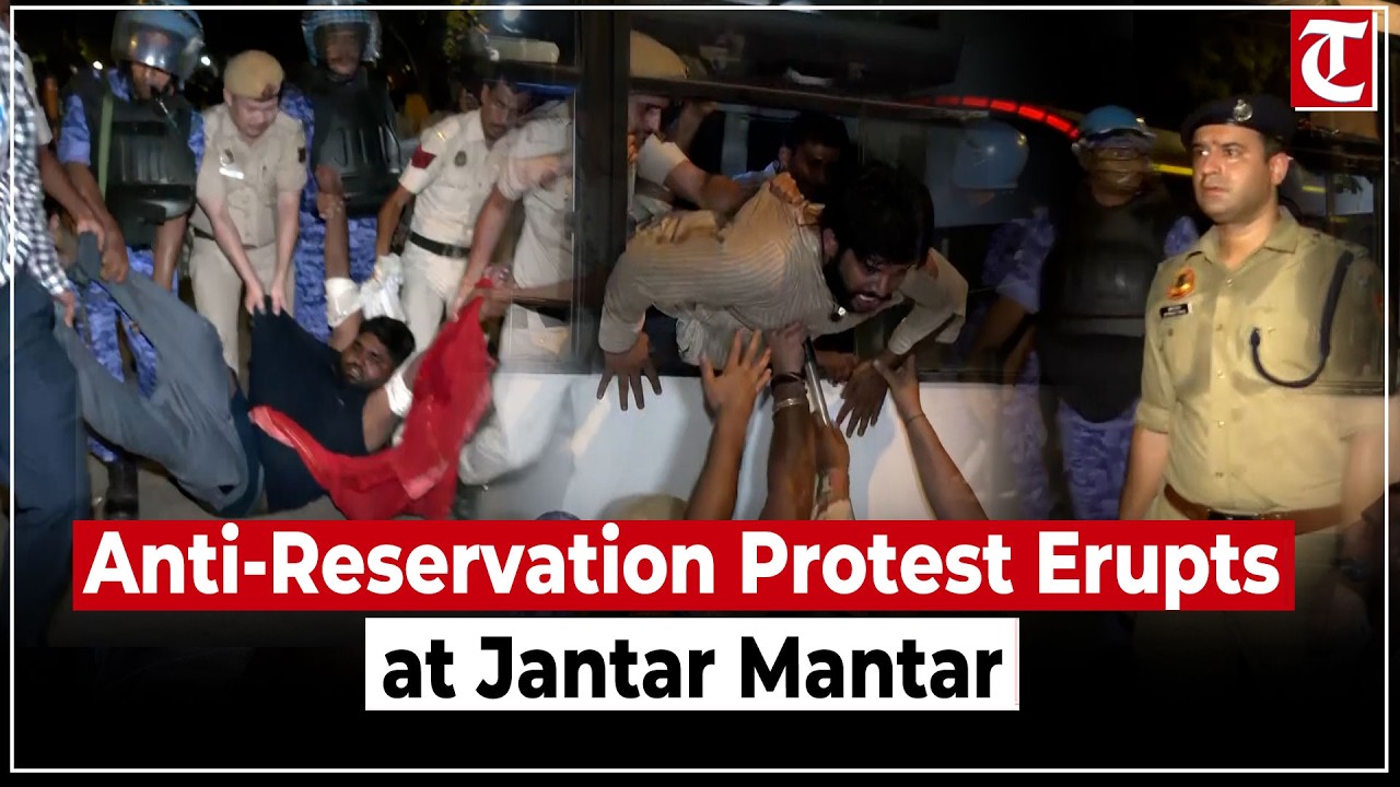 Anti-Reservation Protest Turns Tense at Jantar Mantar as Protesters Clash With Delhi Police