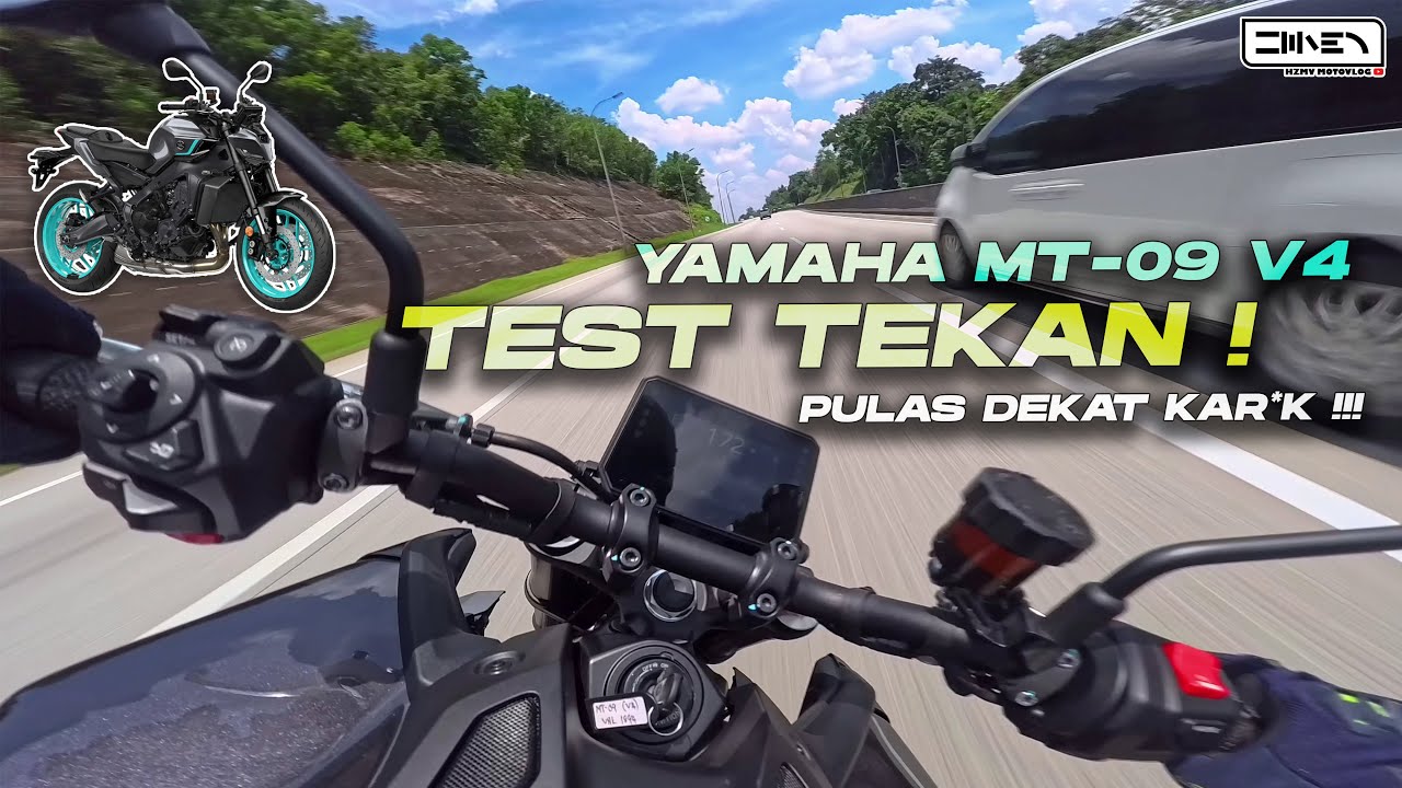 JALAR BERMINYAK ! PUN KITA TEST TEKAN KAT KARAK ! ⚡ Yamaha MT-09 V4 2025 | Insta360 Ace Pro 2 [4K]