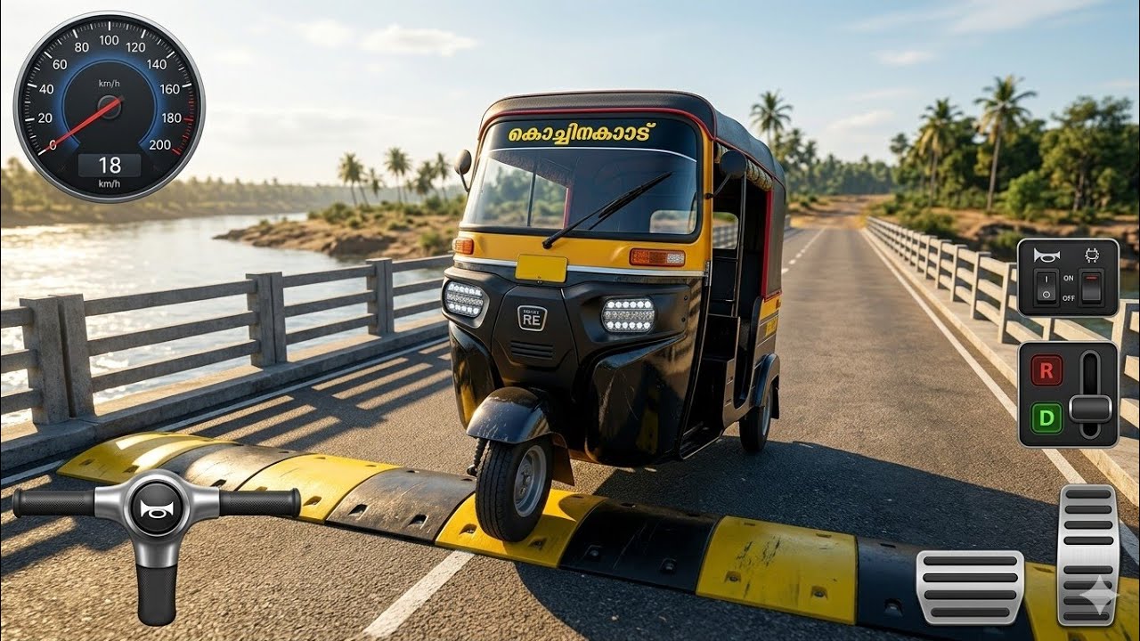 Modified Bajaj Auto Rickshaw 🛺 Speed Breaker Map 😱 | BUSSID 4.5 Gameplay!