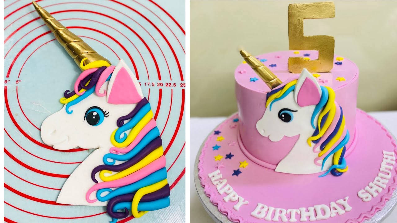 Handmade Unicorn Cake Fondant Topper Tutorial/Unicorn Cake Design