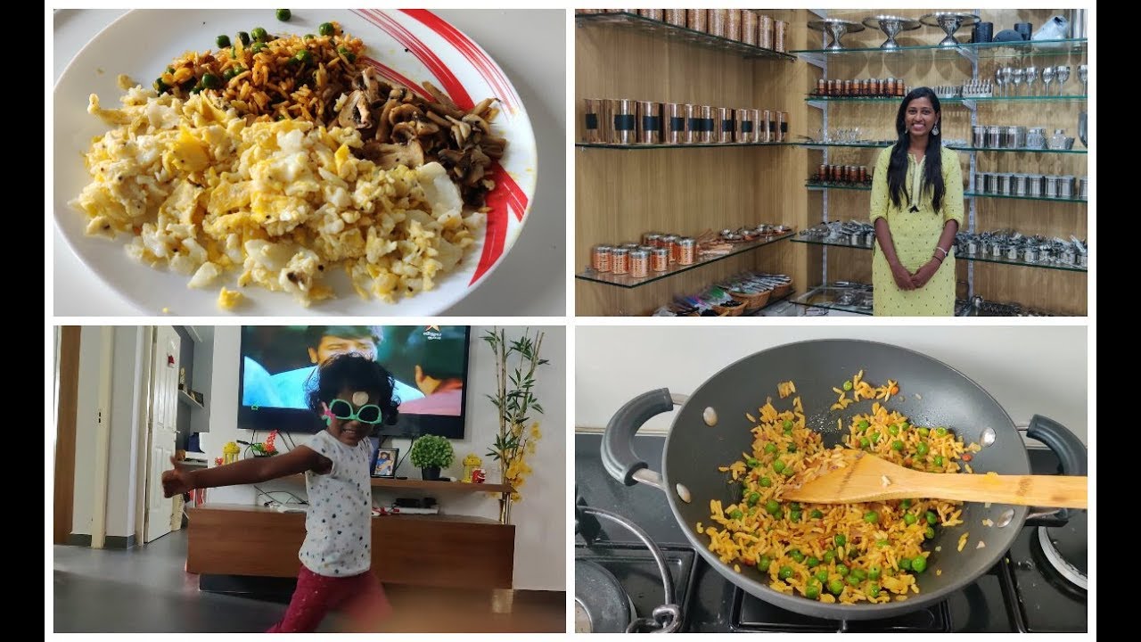5 mins breakfast vlog/Morning routine/pori upma/visit to tintu's school/Omega exclusive shop tour