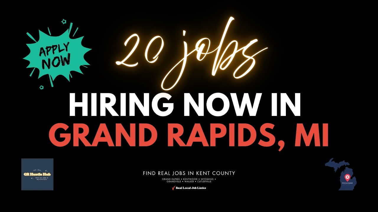 20 Grand Rapids, Michigan Jobs Hiring Now | $17–$39/hr | No Degree Required - Apply Now!