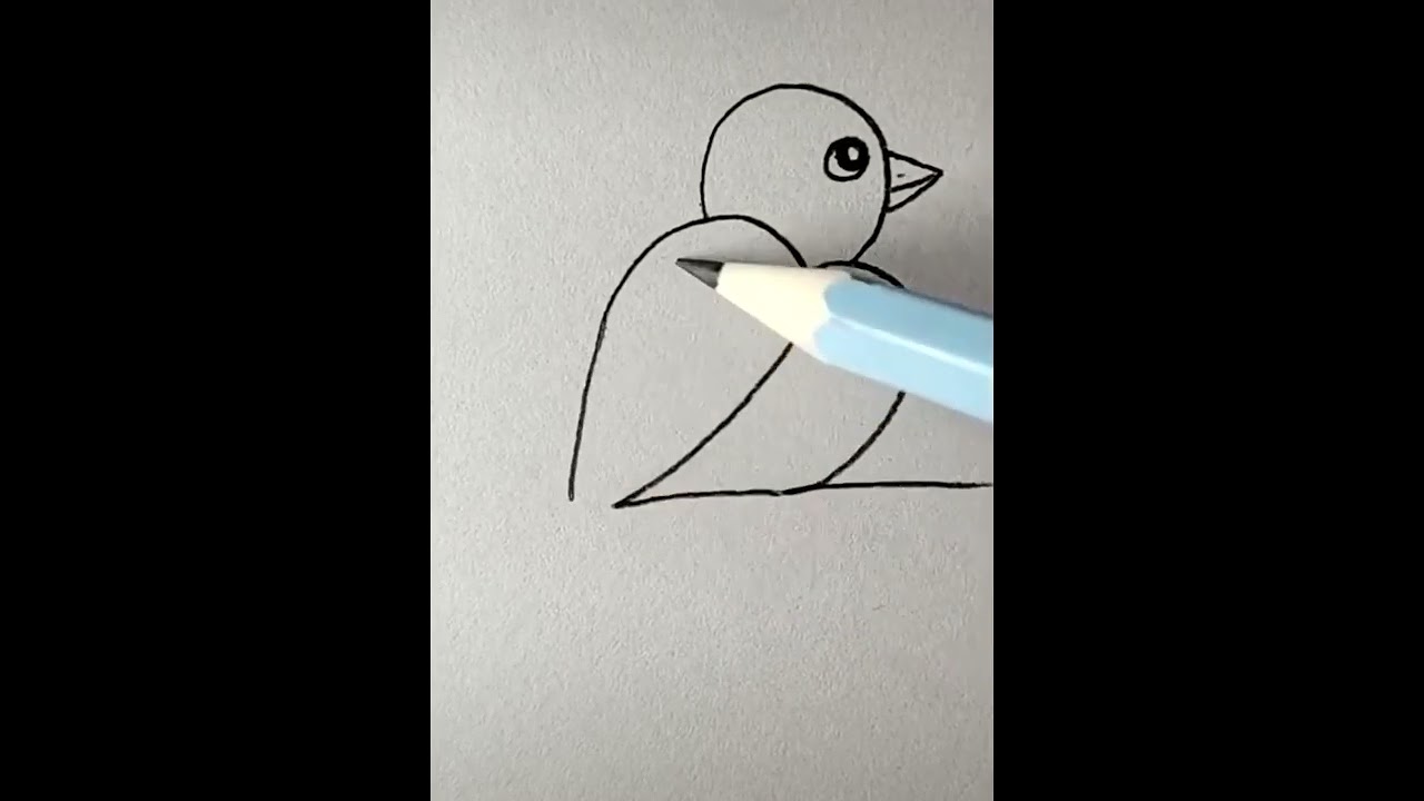 Draw simple easy Sparrow drawing for beginners with digit 2#short#easy drawing #simple#beginners