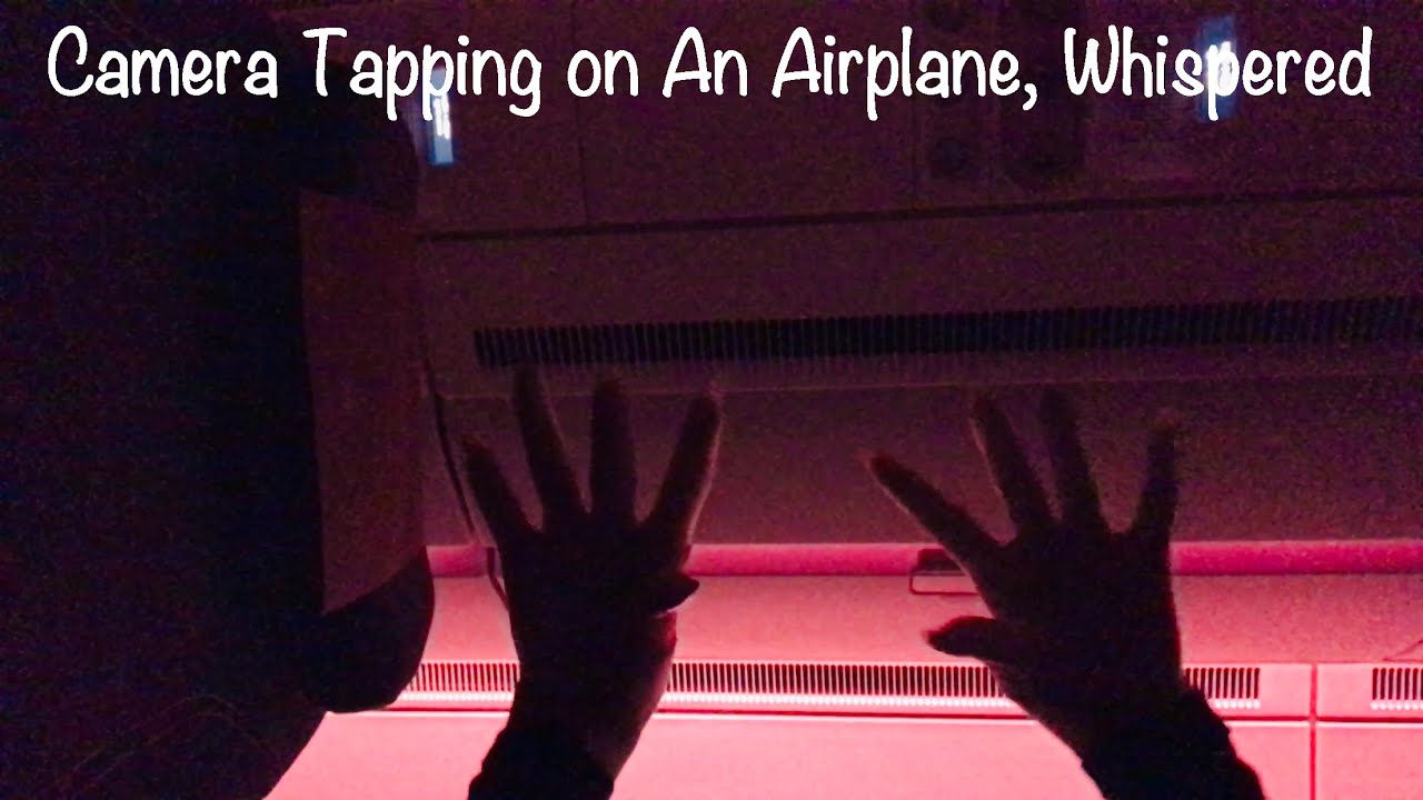 ASMR on an Airplane! ✈️ Camera Tapping Only * Hand Movements * Whispering * ASMRVilla