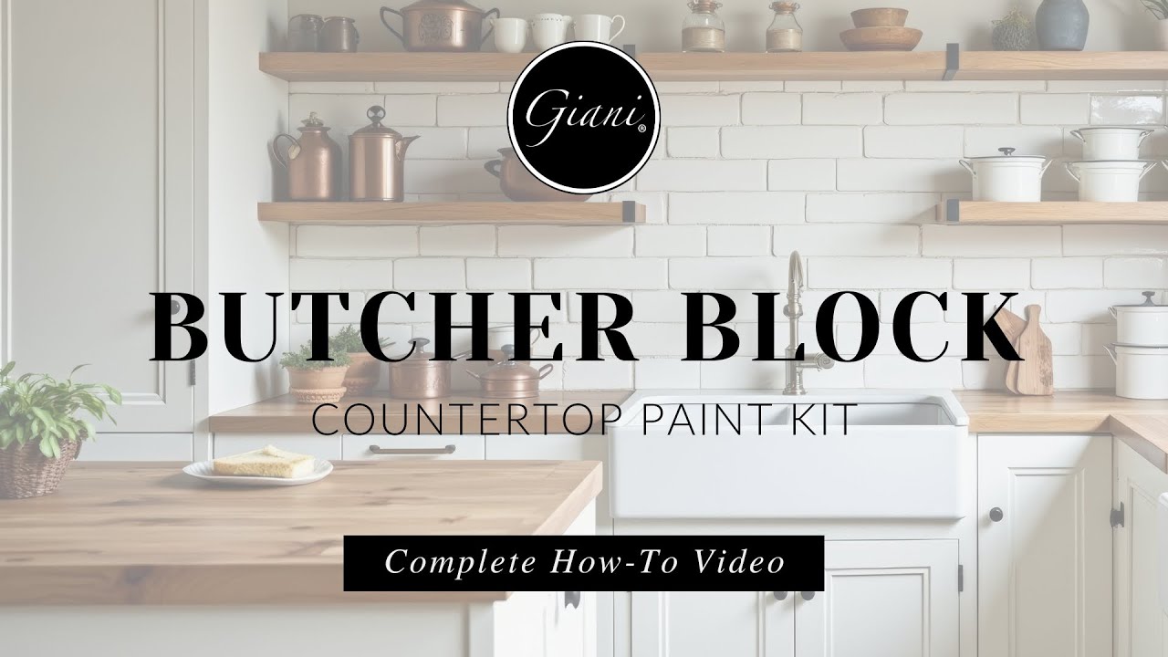 Руководство по набору для покраски столешниц Giani® Butcher Block с верхним слоем из эпоксидной с...