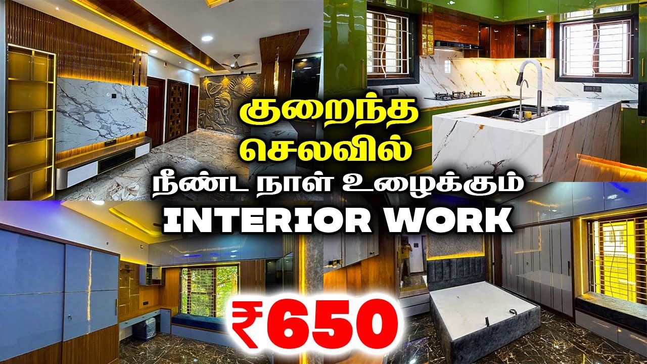 இத பாத்ததும் நம்மை மிரள வைக்கும் Premium range Acrylic Modular Kitchen And Interior