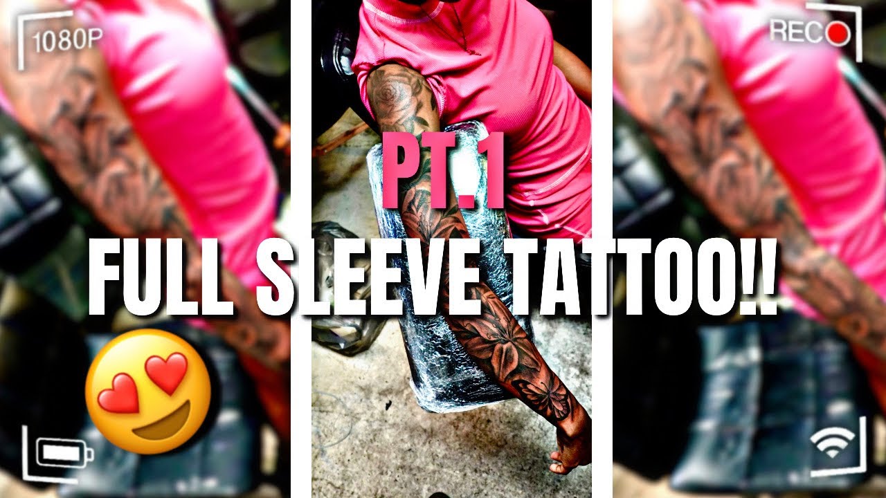 COME WITH ME TO GET A FULL SLEEVE !!🫣🩸PT.1 #fullsleevetattoo #tattoo #jalynnicole