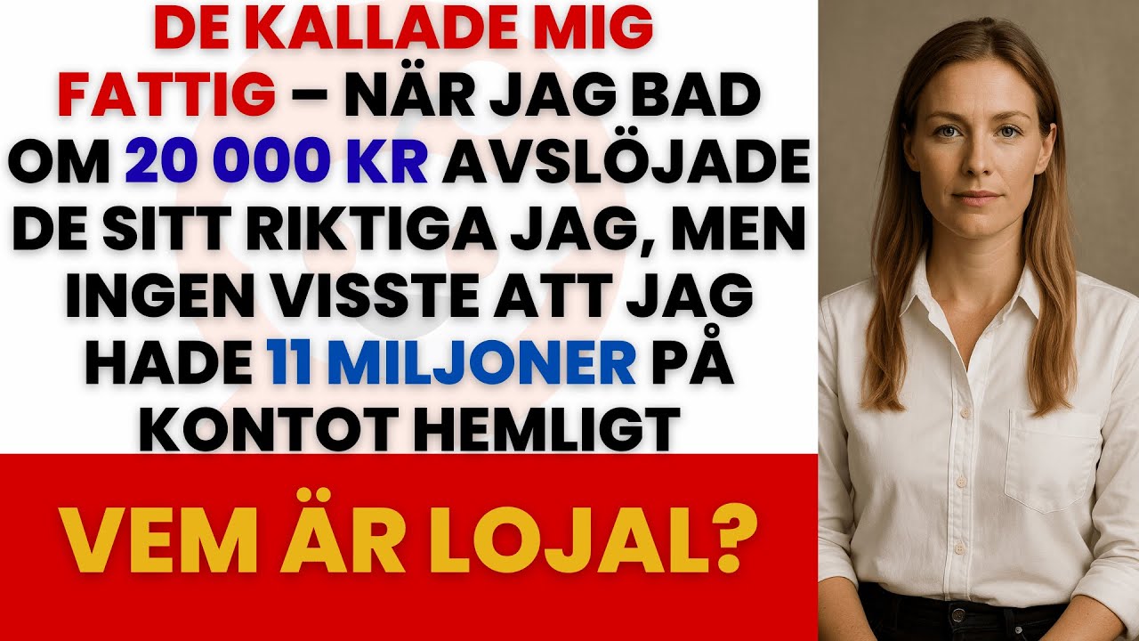 JAG BAD MIN FAMILJ OM 20 000 KR – DE ANADE INTE ATT JAG HADE 11 MILJONER KRONOR