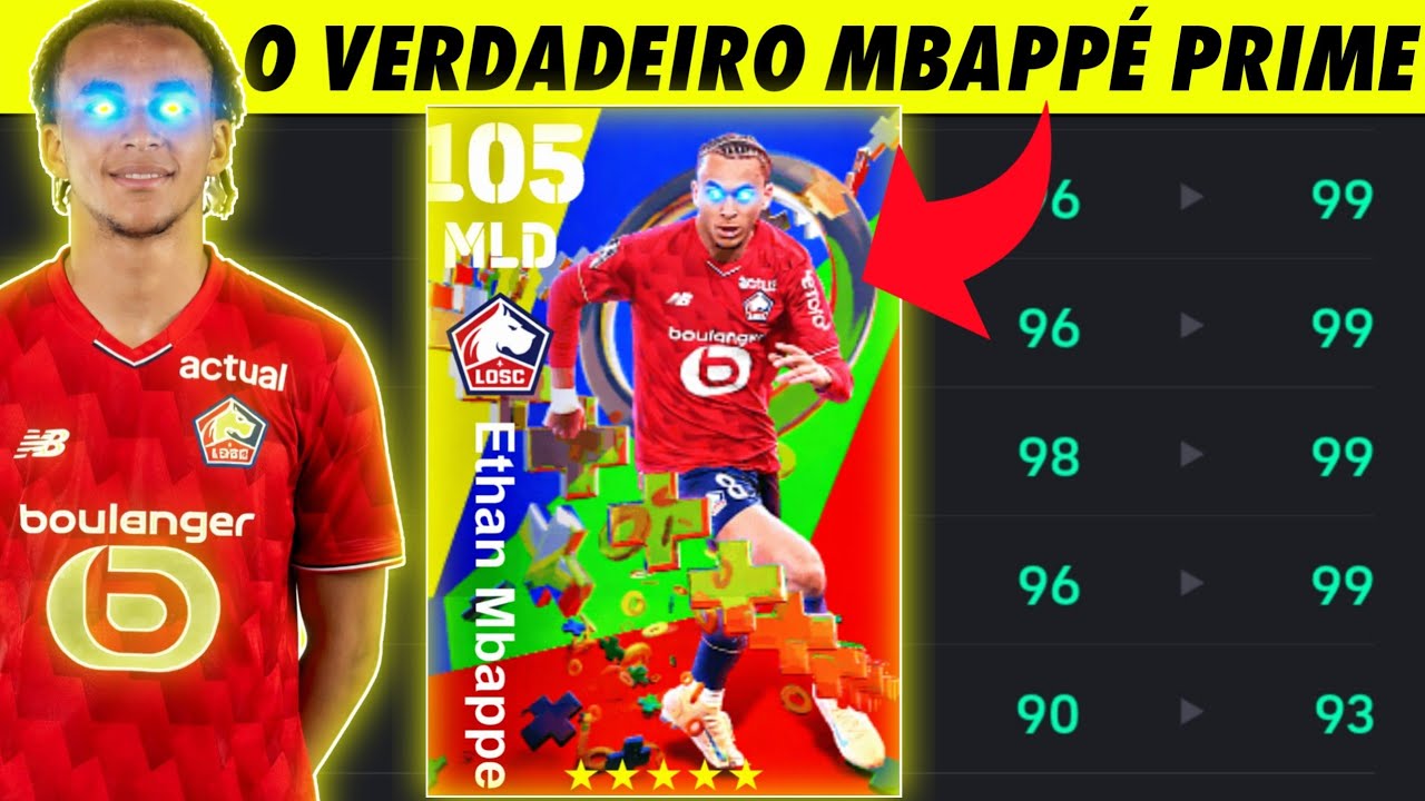 O Incrível ETHAN MBAPPE Supremo de Olhos Azuis no efootball 2026 mobile