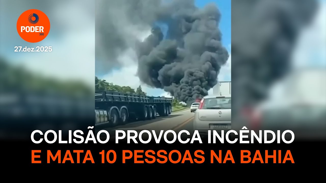 Colis&atilde;o provoca inc&ecirc;ndio e mata 10 pessoas na BR-101, na Bahia
