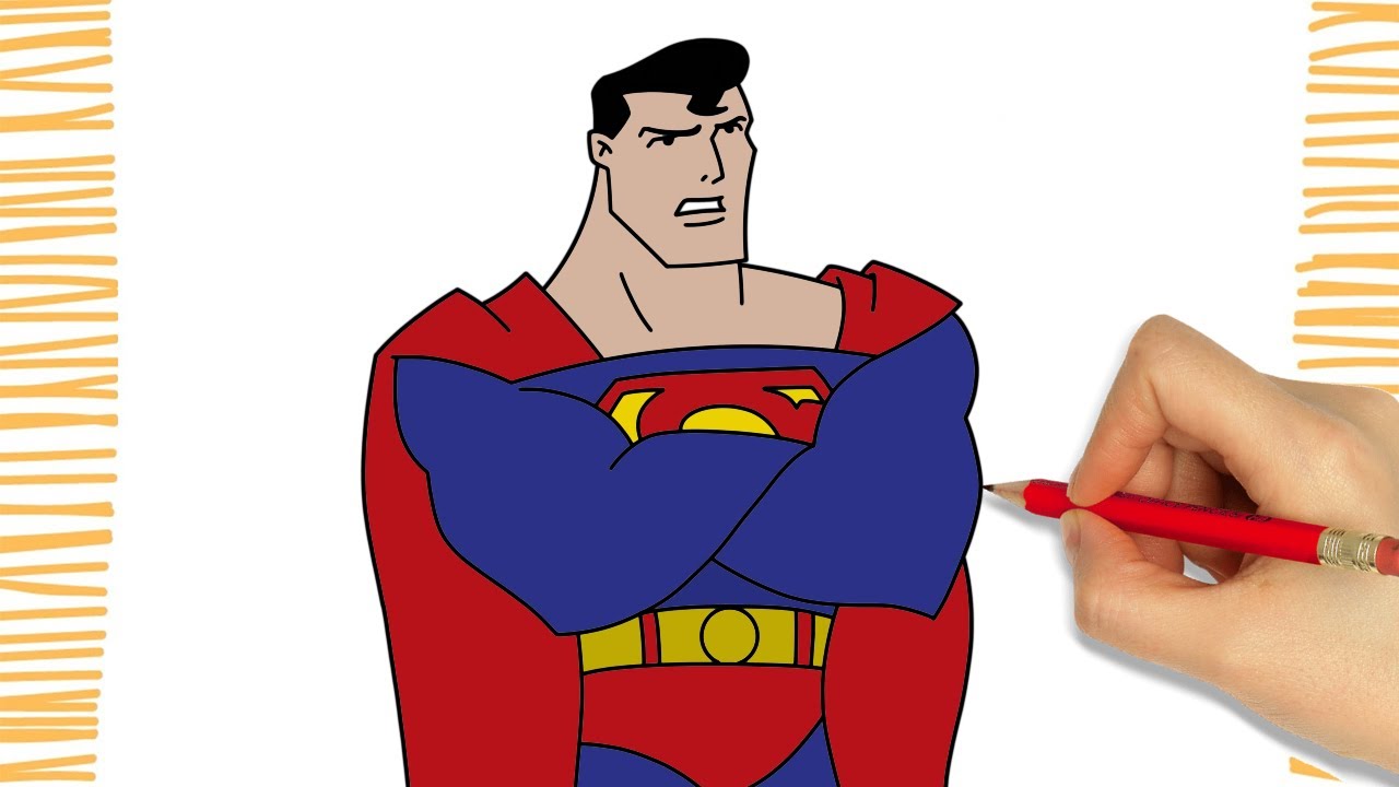 How to Draw SUPERMAN - Easy