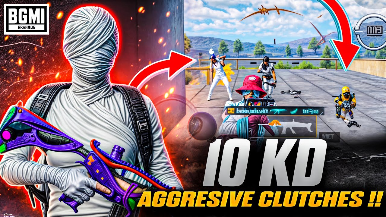 Most Aggressive 10 KD Player 🤯 || Fastest 60 (fps) Clutches || BGMI ~ PUBG MOBILE !!