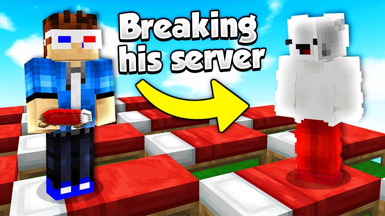 BedlessNoob dared me to BREAK his Bedwars Server