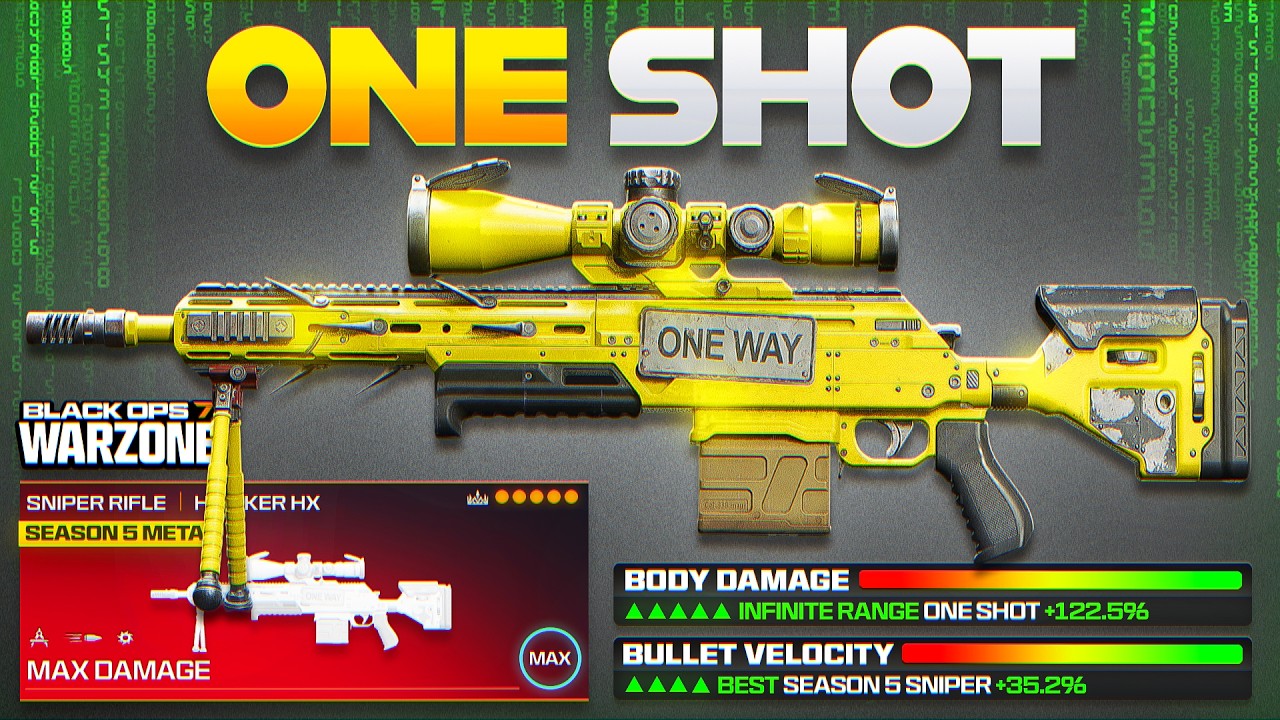 I Built the BEST ONE SHOT SNIPER META LOADOUT in Warzone Season 5! (Best Season 5 Meta Sniper)