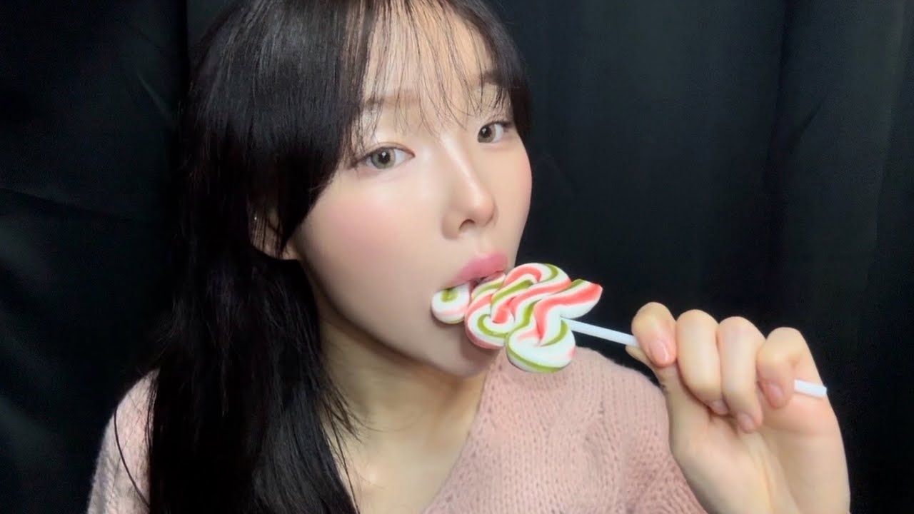 🍭 대왕 롤리팝 먹방 ASMR | giant lollipop , no talking eating sounds , satisfying mouth sounds