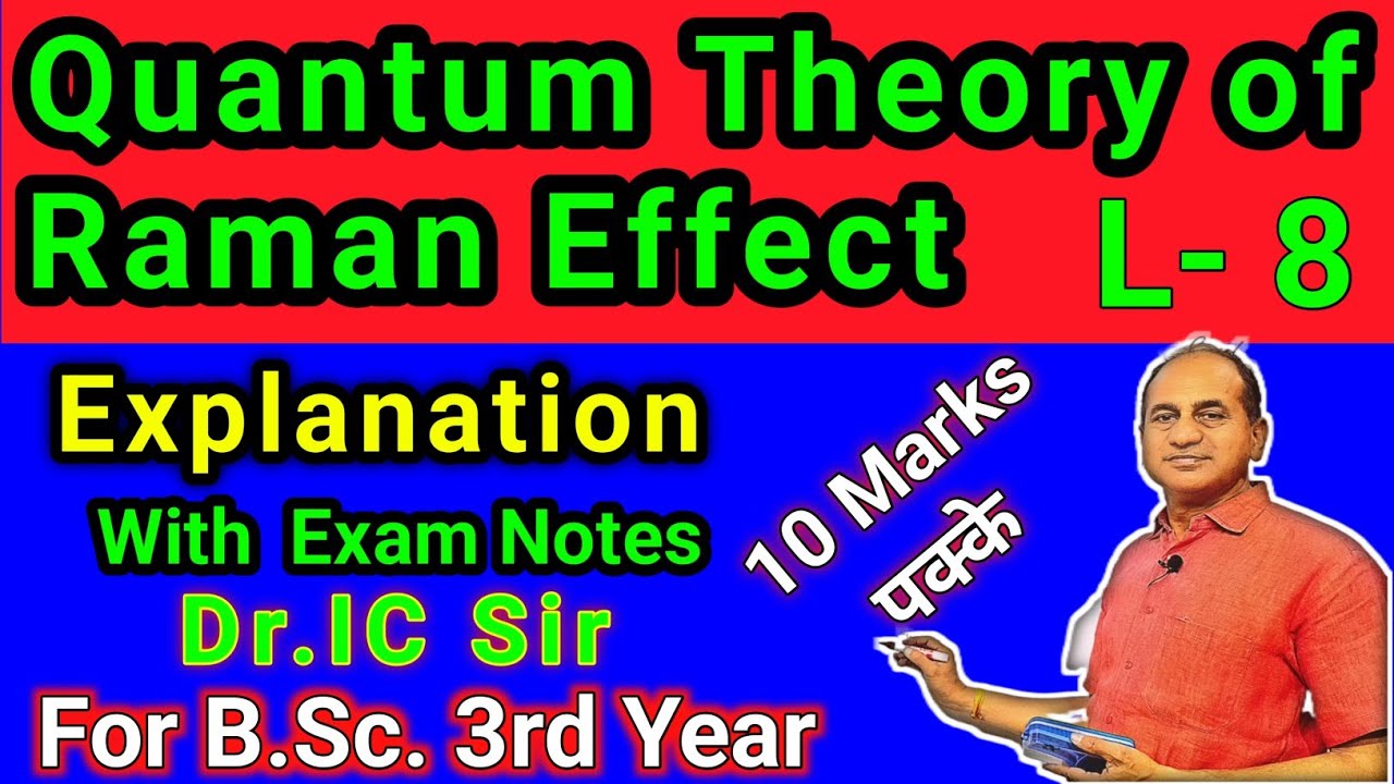 Quantum Theory of Raman Effect for BSc 3rd Physics || Raman Effect for BSc 3rd Physics || L-8