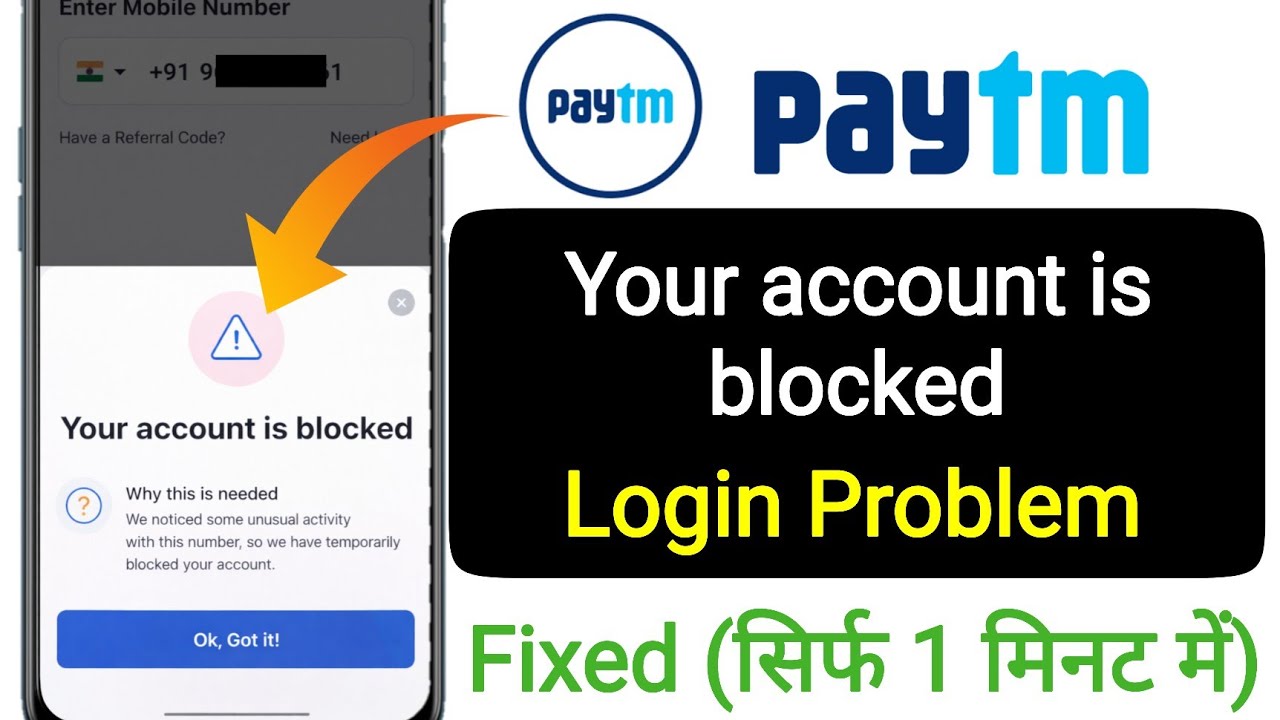 Fix Paytm Your Account is Blocked Problem || How to Unblock Paytm Blocked Account 2026