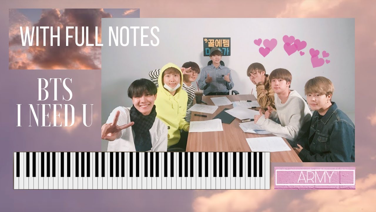 TUTORIAL: HOW TO PLAY BTS - I NEED U SUGA | with whole notes!