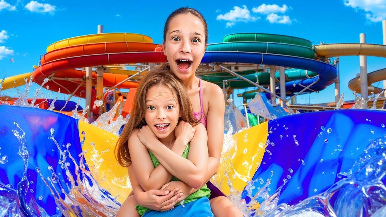 ВПЕРВЫЕ В АКВАПАРКЕ с ОГРОМНЫМИ ГОРКАМИ 🫢