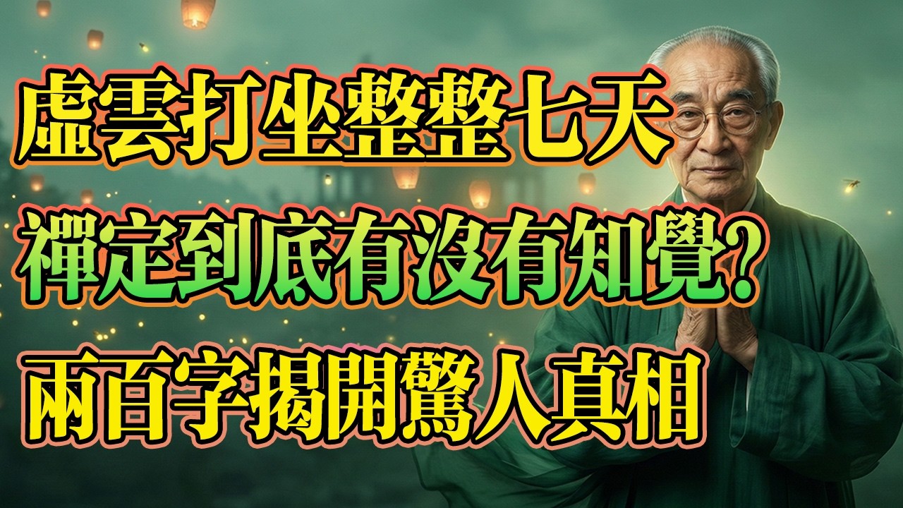 南怀瑾開示：虛雲和尚入定七天，定中究竟有知覺嗎？兩百字揭開了驚人真相！#佛教 #禪修 #佛法 #修行 #內觀 #心靈成長 #靜心 #冥想 #佛陀 #南懷瑾 #因果報應 #福報 #家運風水 #改變命運