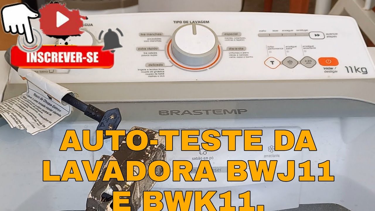 🔴 AUTO-TESTE DA LAVADORA BWJ11 E BWK11.