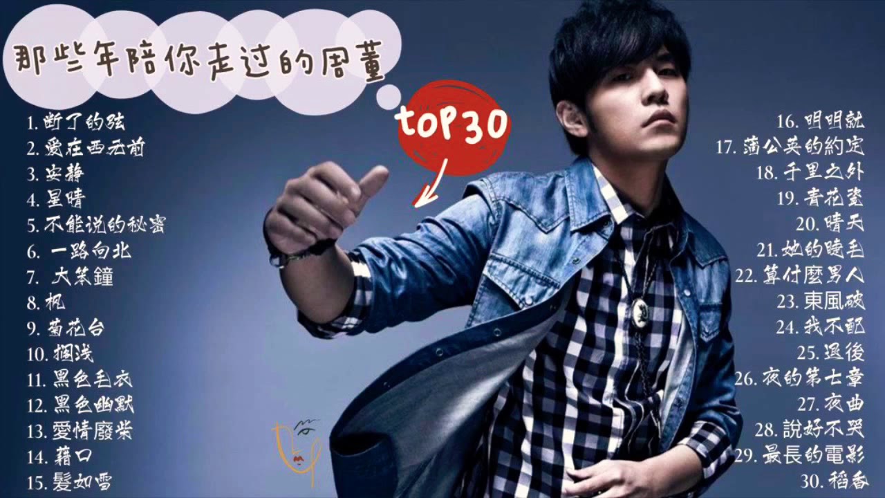 那些年陪你走过的周董#周杰伦#TOP30