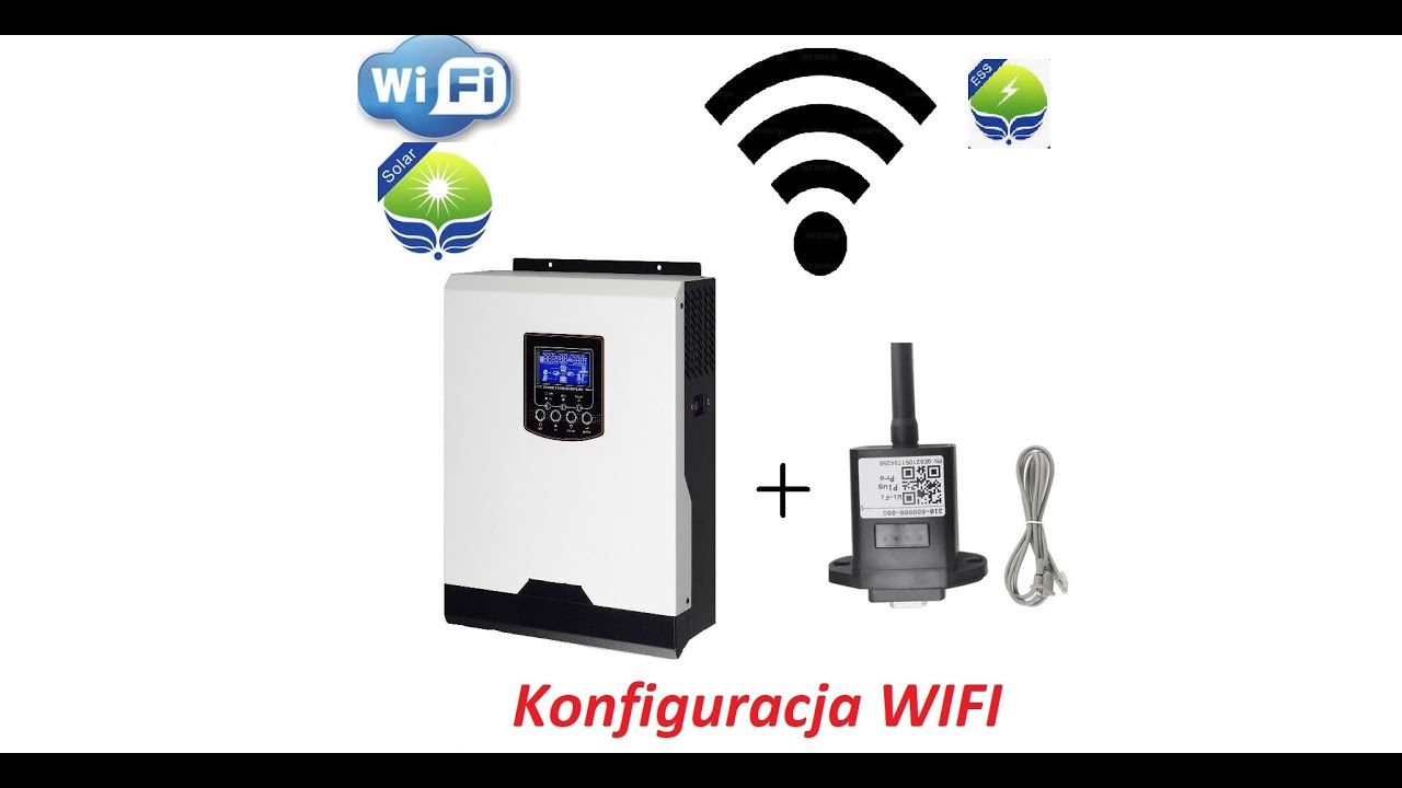 Połączenie WIFI Datalogger Falownik Inverter rs232 rs485 komunikacja android telefon smartess