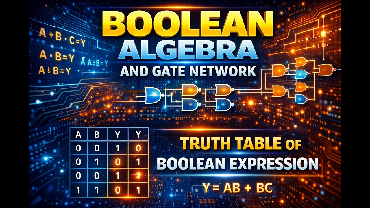 Boolean Algebra & Gate Network | Truth Table of Boolean Expressions Explained (Hindi/Urdu)