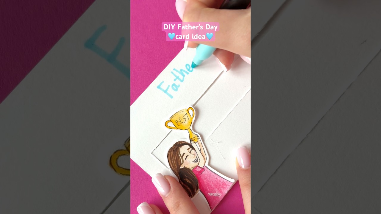 DIY Father&rsquo;s Day card idea🏆🩵