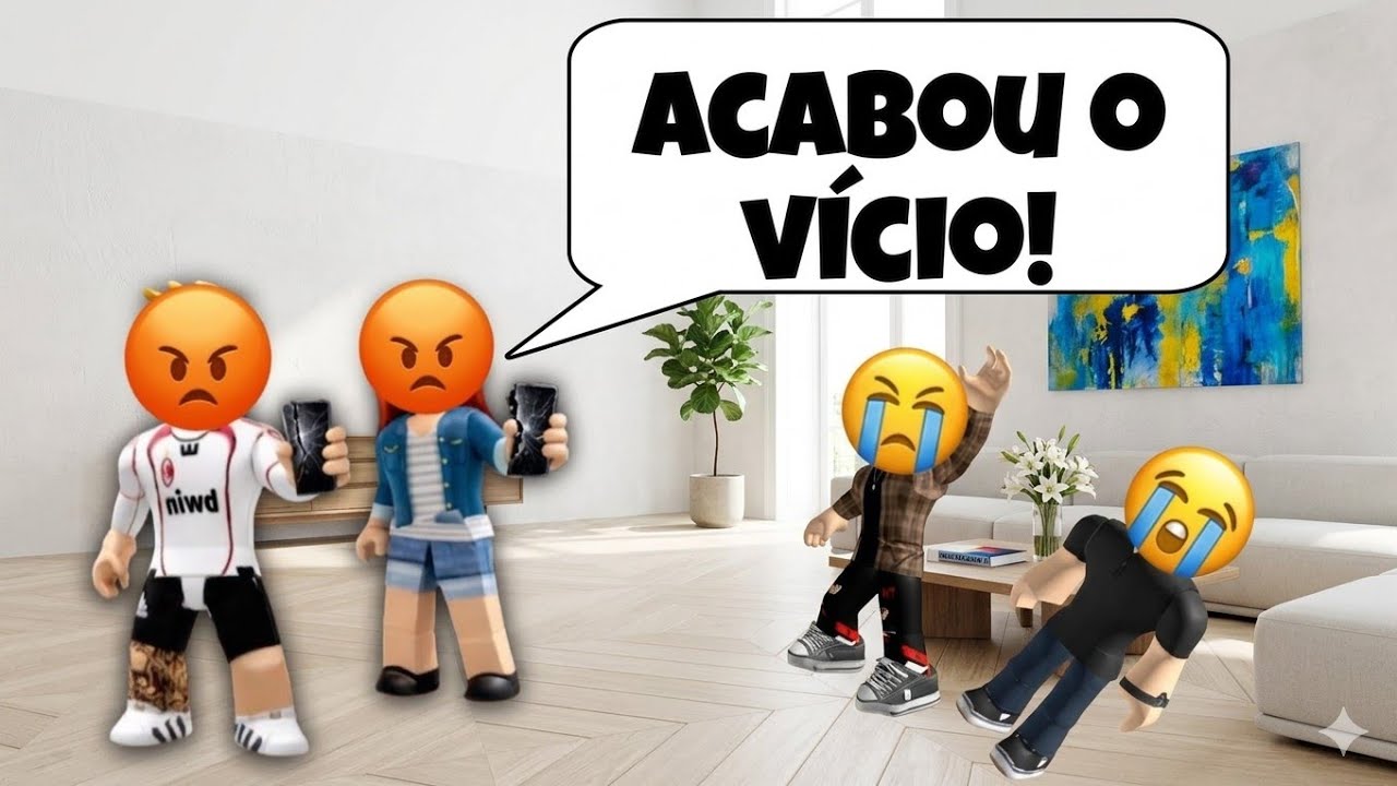 HISTÓRIA ROBLOX - Os Pais Que Quebraram Os Celulares Dos Filhos Viciados!
