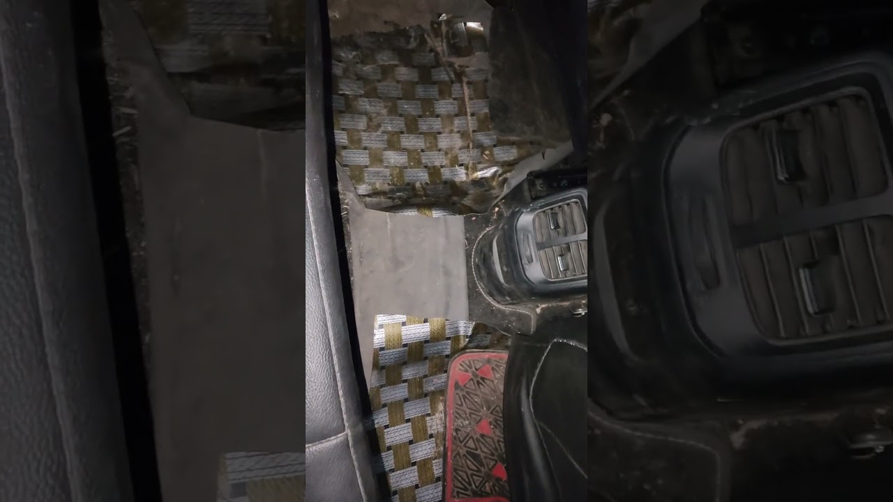 Car interior cleaning without vacuum cleaner at home 