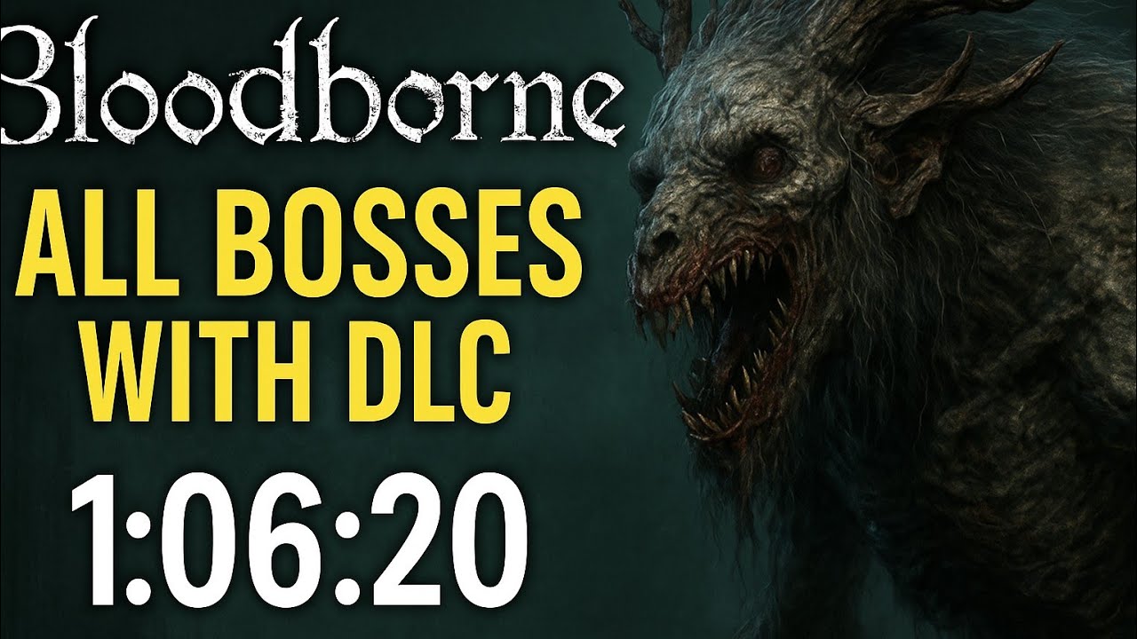 FIRST PB IN 2 YEARS! Bloodborne All Bosses with DLC Speedrun in 1:06:20 IGT